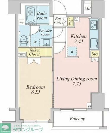 プラウドフラット神楽坂IIの物件間取画像